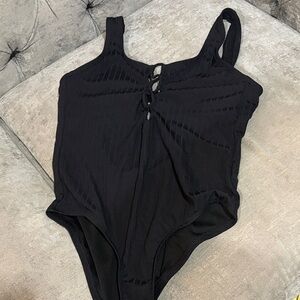 Kona Sol One-Piece Swimsuit with Front Tie Detail